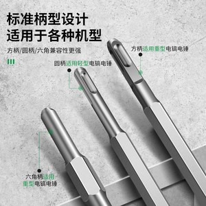 Forets de <span class=keywords><strong>marteau</strong></span> perforateur électrique à queue carrée et hexagonale ; <span class=keywords><strong>Burin</strong></span> plat ultra-fin <span class=keywords><strong>pour</strong></span> pioche à percussion ; <span class=keywords><strong>Burin</strong></span> de sculpture - Product Image 3