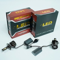 Ampoule de phare LED de voiture 140W 25000LM H4 H7 H11 9012 H13, faisceau haut et bas 6000K, tube à trois cuivres, ventilateur de refroidissement silencieux pour phare automobile