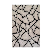 Peinture sur toile suspendue de style italien moderne de luxe, abstraite, noire et beige, décoration murale encadrée en métal