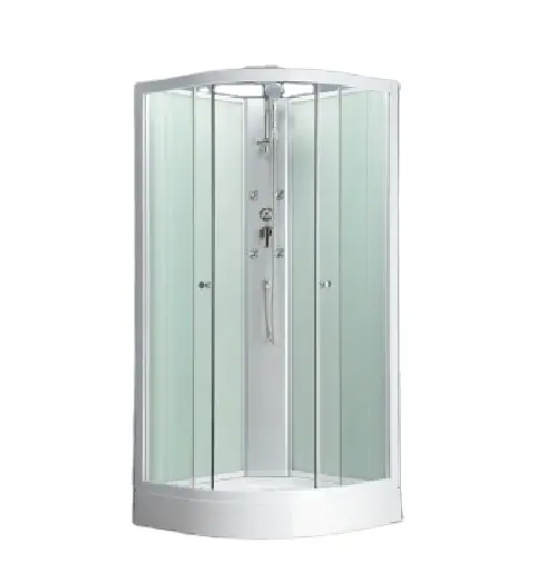 Il più popolare box doccia in acciaio inossidabile di lusso a Led a vapore box doccia in vetro trasparente