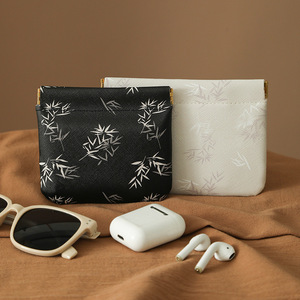 Chinese Style Printed Cosmetic Bag Vertical Square Portable Lipstick Key Coin <b>Purse</b> Everyday Use - Product Image 1
