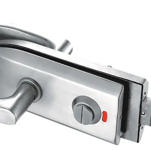 不锈钢玻璃门锁带指示器MP4-D4 10-12毫米玻璃卫生间洗手间酒店