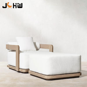 जूचेंग टेक लकड़ी आउटडोर गार्डन फर्नीचर सोफे के साथ लकड़ी के बगीचे सोफा - Product Image 4