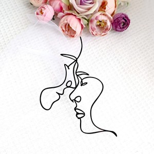 ตกแต่งเค้กอะคริลิคสไตล์มินิมอลรูปผู้หญิงลายเส้นน้ำผึ้งและความหวาน  สำหรับตกแต่งหน้าเค้กสไตล์อินส์ - Product Image 5