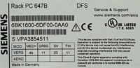 6bk18006df000aa0 Serie 6bk1800 Rack PC 647b PLC