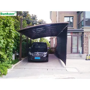 Low price garage canopy awning sun shelter aluminium polycarbonate cantilever shading carport Aluminum Carport Roofing Material