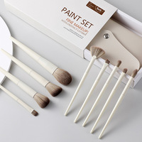 Ensemble de pinceaux de maquillage professionnels de haute qualité en gros, pinceaux de maquillage en poils synthétiques doux, kits de pinceaux de maquillage cosmétiques de voyage