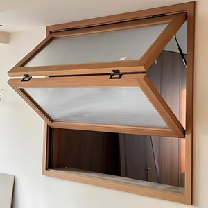 <span class=keywords><strong>Finestra</strong></span> Pieghevole di Sicurezza HONSUN in Alluminio e Vetro Temperato di Alta Qualità con <span class=keywords><strong>Doppia</strong></span> Aletta - Product Image 1