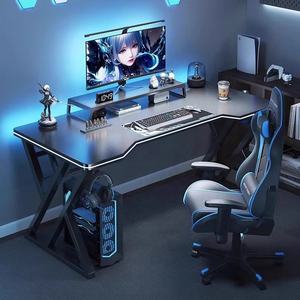 GEDO barato doble en forma de X marco de acero pata de mesa 12MM MDF estable escritorio de la computadora mesa de juegos en casa <span class=keywords><strong>Gamer</strong></span> escritorio y mesa de oficina - Product Image 2