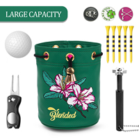 Vente chaude Cordon Accessoires De Golf Sac En Cuir Pu Golf Objets De Valeur Sac Broderie Logo Golf Pochette De Valeur