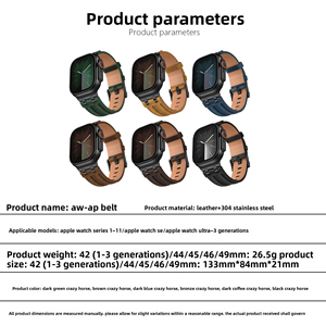 Correa de Repuesto de Cuero Original Super Larga Compatible con <span class=keywords><strong>IWatch</strong></span>, la Más Vendida en Europa y Estados Unidos - Product Image 3