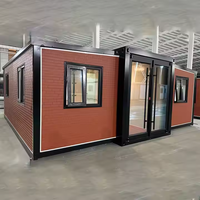 Villa préfabriquée portable 40 pieds 20 pieds, maison mobile pliable, conteneur extensible préfabriqué, 2, 3, 4, 5 chambres