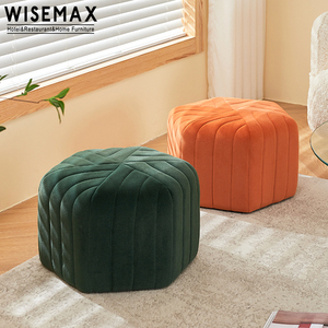 WISEMAX – meuble en <span class=keywords><strong>tissu</strong></span> hexagonal, pouf en velours sexy, bon marché, pouf <span class=keywords><strong>marocain</strong></span> pour la maison, tabouret latéral de <span class=keywords><strong>canapé</strong></span> - Product Image 1
