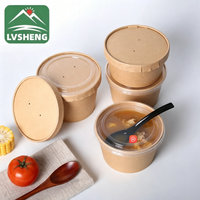 Contenants alimentaires jetables pour soupes chaudes, nouilles et bouillies