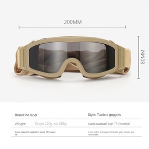 Gafas Tácticas Deportivas Dobles para Casco FAST Mich, Material de PC Resistente al Viento, Gafas para Niños - Product Image 2