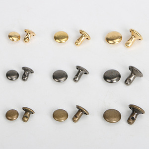 Double-Cap Nickel miễn phí kim loại Brass Vòng Nắp đôi đinh tán đinh tán đinh tán 4mm 5mm 6mm 7mm 8mm 9mm 10mm cho da - Product Image 6