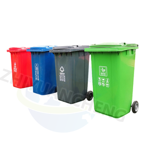 240L Mülleimer mit Pedal Stehende Struktur Räder-Kunststoff abfall behälter im Freien <span class=keywords><strong>Big</strong></span> Size Public Park Mülleimer - Product Image 5