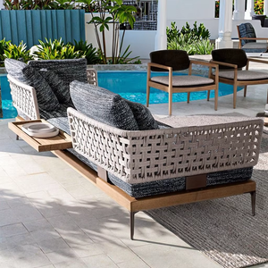 Moda meubles de <span class=keywords><strong>jardin</strong></span> en bois grand <span class=keywords><strong>salon</strong></span> de <span class=keywords><strong>jardin</strong></span> extérieur vente canapé en <span class=keywords><strong>aluminium</strong></span> extérieur ensembles canapé <span class=keywords><strong>jardin</strong></span> - Product Image 1