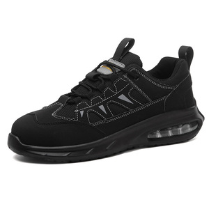 Safety Shoes Steel Toe Cap Anti Smashing Puncture Resistant Breathable Shock Absorbing Construction Work Men Black - Product Image 5