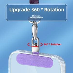 Correa Universal para Teléfono Móvil, Funda de Tela Oxford, Clip Giratorio de 360 Grados, Cordón Cruzado con Fijación Trasera, Anti-caída - Product Image 2