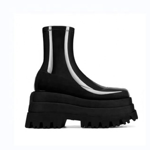 Triple Layers Women Thick Sole Shoes New Short Ankle <b>Boots</b> on High Platform Booties Wedge Heels Shoe - Product Image 2