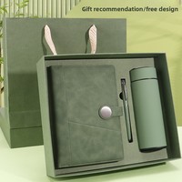 Promo : Ensemble Cadeau d'Entreprise de Luxe Personnalisable en Cuir PU A5, Carnet Cousu, Logo, Stylo et Mug Isotherme