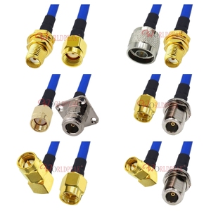 Antenna RF Jumper N <strong>Sma</strong> <strong>Male</strong> female BH panel <strong>To</strong> Rp <strong>Sma</strong> <strong>Male</strong> female RA Blue RG141 rg402 RG405 flex RF Cable Assembly - Product Image 2