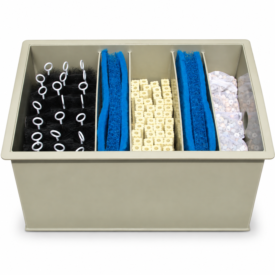 Muyuaqua PP Pond Filter Box Easy-to-Access Media Koi Pond Filtration ...