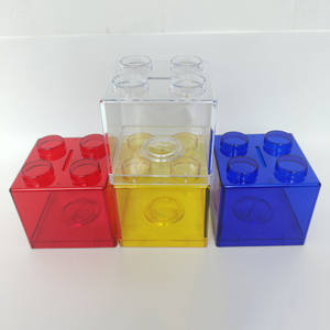 Boîtes à monnaie en plastique <span class=keywords><strong>Lego</strong></span> pour enfants, blocs empilables colorés en gros avec logo personnalisé, <span class=keywords><strong>tirelire</strong></span> pour économiser des pièces de monnaie - Product Image 2