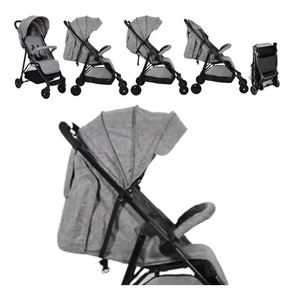 Passeggino EN1888 <span class=keywords><strong>con</strong></span> Chiusura a Una Mano, <span class=keywords><strong>Telaio</strong></span> in Acciaio ad Alto Tenore <span class=keywords><strong>di</strong></span> Carbonio, Schienale Regolabile, Imbracatura a 5 Punti, Bracciolo Rimovibile - Product Image 3