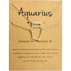 HOVANCI Set Personalizzato di Collana e Bracciale con Ciondolo Zodiacale in Oro, Segni Zodiacali Ariete Leone, Gioielli per Bambini e Donne - Product Image 4
