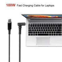 Kabel konverter adaptor Jack Usb Tipe C ke Dc, kabel konverter adaptor Jack 3a 9v 12v 15v 20v Usb Tipe C ke Dc 5.5x2.1mm untuk Modem Router Wifi, kamera proyektor