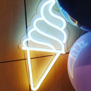 Custom Ice <strong>Cream</strong> Signage Bar Sign Light Burger French Fries <strong>Soda</strong> Neon Sign for Snacks Restaurant Store Decoration - Product Image 4