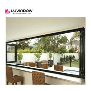 Luvindow cửa sổ cho Canada & USA thị trường tùy chỉnh phong cách và kích thước sơn tĩnh điện ban công gấp cửa sổ Bifold - Product Image 2