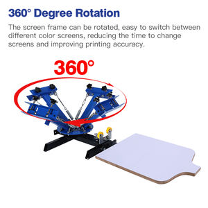 ماكينة طباعة شاشة يدوية من نوع أخطبوط بأربعة ألوان ومحطة واحدة من ديليو، حالة جديدة - Product Image 4