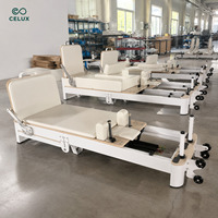 Reformer Pilates Professionnel Certifié 2026 en Aluminium Beige Pliable pour Usage Domestique et Entraînement Pilates – Prix Usine