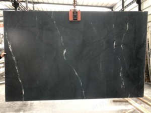 หินควอตซ์ไซต์ธรรมชาติ เนเกรสโก้ แบล็ค ไดมอนด์ อินฟินิตี้ ขัดเงา ทันสมัย แผ่นใหญ่ กันน้ำ สำหรับห้องครัวและห้องน้ำ รับประกัน 1 ปี - Product Image 2