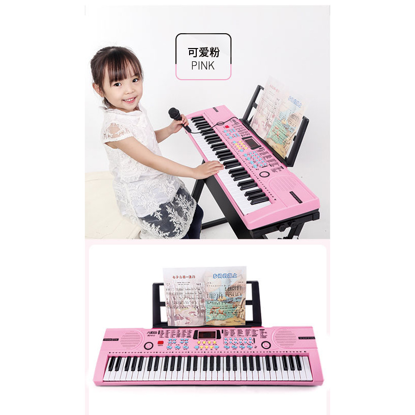 612 Soporte para piano rosa, auriculares y funda para piano