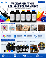 Encre UV dure et flexible pour tête d'impression Konica CMYK LC LM Blanc Vernis pour imprimante hybride et imprimante rouleau à rouleau
