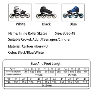Logo Customization Cool Design Inline Roller Skates Pu Upper Inline Speed Skate Boots