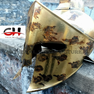 Rey Medieval Leonidas Spartan Metal Casco Guerrero Traje Armadura Medieval Spartan Traje Casco Calvin Artesanía - Product Image 1