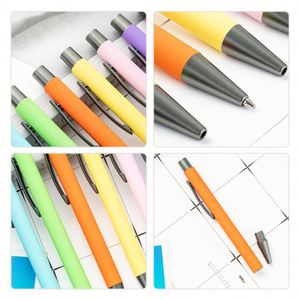 Promotional High Quality Multicolor Soft Touch Ballpoint Blank Personalized Metal Ball <b>Pen</b> With Logo - Product Image 2
