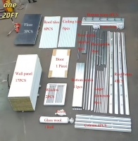 Habitaciones Prefabricadas Modulares Apilables de Dos Pisos, Diseño Plegable de 20 Pies para Uso en Dormitorios y Hoteles, Espacio de Vivienda Flexible para Campus