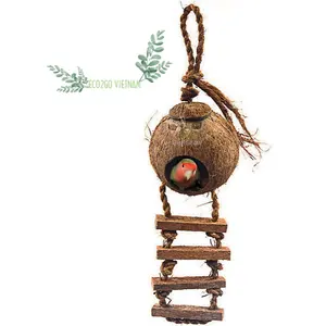 High Quality and Sustainable Cocoonut Bird House/Cocoonut Shell Bird Nest Made Of Good Coconut Shell Made in Vietnam