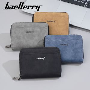 กระเป๋าใส่เหรียญขนาดกะทัดรัด Baeillerry พร้อมช่องใส่บัตรหลายใบ สำหรับทุกเพศ สีพื้น ซิปปิด ใช้ได้ทุกวัน - Product Image 1