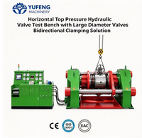 Banc d'essai horizontal pour vannes hydrauliques à pression supérieure avec vannes de grand diamètre et solution de serrage bidirectionnel