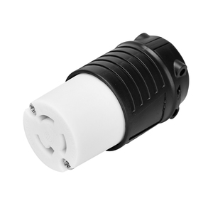 <span class=keywords><strong>Prise</strong></span> femelle à verrouillage rotatif NEMA L5-15R, homologuée ETL/cETL, 15A 125V, connecteur industriel noir et blanc pour générateur, réutilisable - Product Image 5