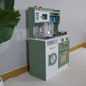 Cocina de juguete de madera para niños pequeños con accesorios de grifo - Product Image 2