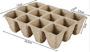 סיטונאי 12 תאי זרע המתנע ערכת אורגני מתכלה ו Compostablel שתיל מגשי עבור מקורה וחיצוני זרעי ירקות - Product Image 3