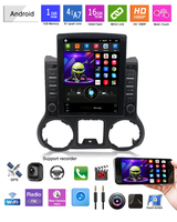 Autoradio Android 13 à Écran Vertical 9,7" pour Jeep Wrangler 3 JK 2010-2017 avec Carplay/4G Wifi GPS Multimédia Lecteur Vidéo DVD